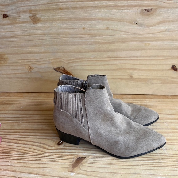UNISA Tan Suede Heeled Ankle Boots - Picture 3 of 7